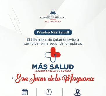 Salud Pública anuncia segunda jornada de Más Salud en San Juan de la Maguana
