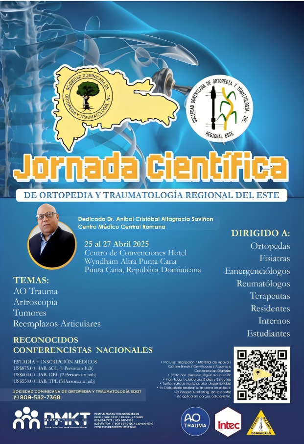 Sociedad Dominicana de Ortopedia celebrará Jornada Científica en honor al Dr. Aníbal Cristóbal Saviñón en Punta Cana