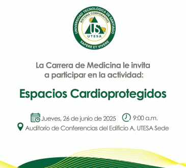 UTESA invita a participar en la actividad “Espacios Cardioprotegidos”