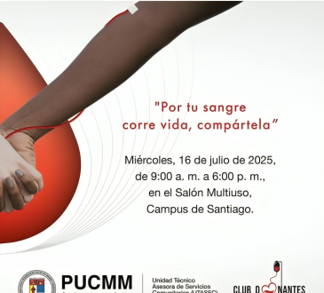 UTASEC-PUCMM invita a participar en Jornada de Donación de Sangre
