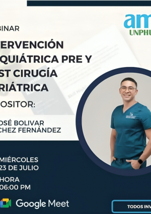 AMSA-UNPHU invita a participar en charla sobre intervención psiquiátrica en cirugía bariátrica