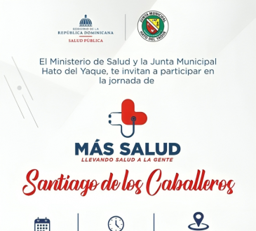 Ministerio de Salud Pública realizará jornada médica gratuita en Hato del Yaque, Santiago
