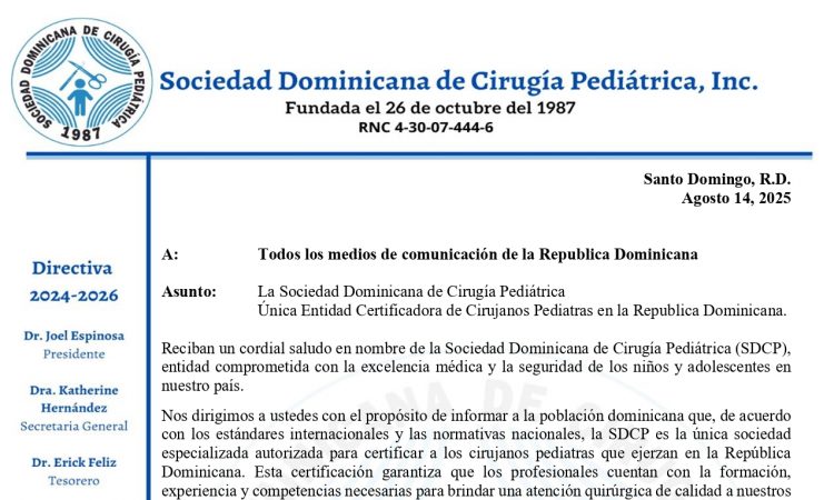 Sociedad de Cirugía Pediátrica reafirma su rol como única entidad certificadora de especialistas en el país