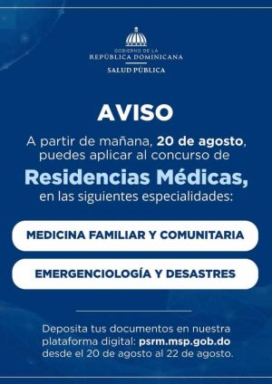 Salud Pública abre 100 plazas de residencias médicas en Medicina Familiar y Emergenciología