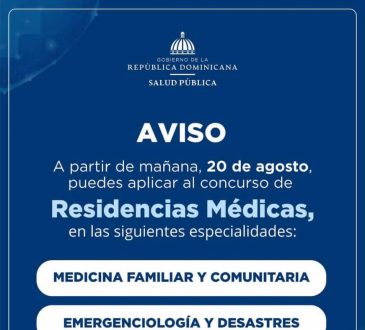 Salud Pública abre 100 plazas de residencias médicas en Medicina Familiar y Emergenciología