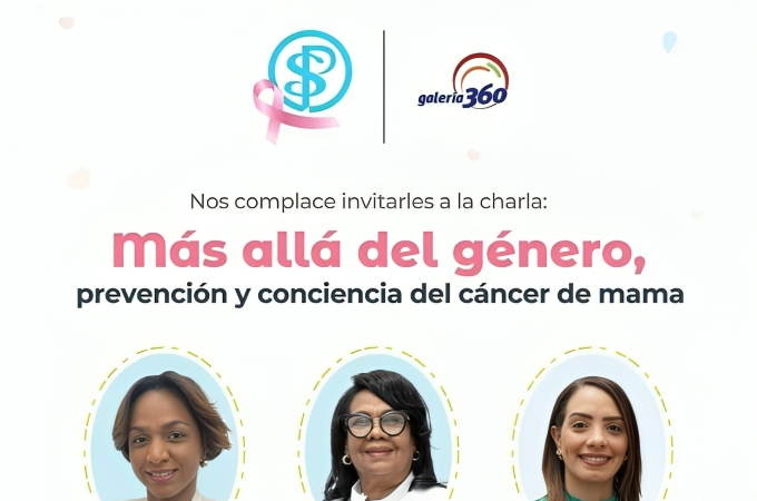 Hospital Plaza de la Salud y Galería 360 invitan a participar en charla sobre prevención de cáncer de mama