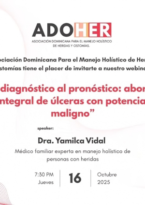 ADOHER organiza webinar sobre abordaje integral de úlceras con potencial maligno