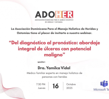 ADOHER organiza webinar sobre abordaje integral de úlceras con potencial maligno