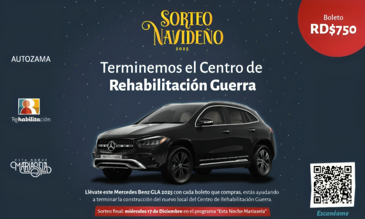 “Contigo es posible”:  Rehabilitación anuncia Sorteo Navideño a beneficio del Centro de Guerra