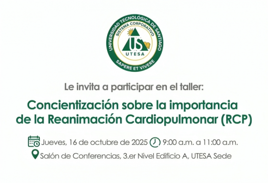 UTESA invita a participar en taller sobre Reanimación Cardiopulmonar