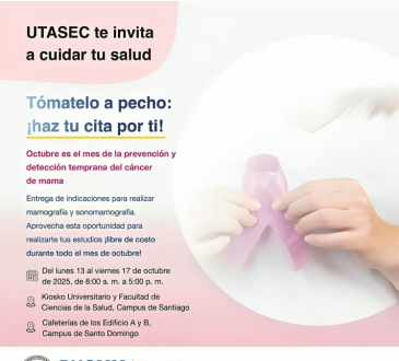 UTASEC-PUCMM ofrece Estudio de Mamografías Gratuitas en el mes de la Prevención del Cáncer de Mama