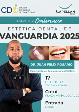 Colegio Dominicano de Odontólogos invita a participar en conferencia gratuita sobre estética dental de vanguardia