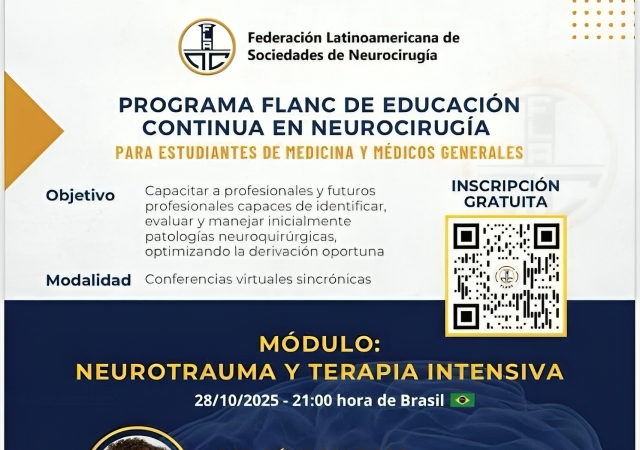 Dr. Franly Vásquez participará en Programa Latinoamericano de Educación en Neurocirugía Dr. Franly Vásquez participará en Programa Latinoamericano de Educación en Neurocirugía