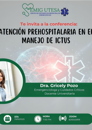 EMIG UTESA invita a participar en charla sobre manejo prehospitalario de ictus