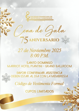 Sociedad Dominicana de Obstetricia y Ginecología conmemorará 75 años de trayectoria con una Cena de Gala