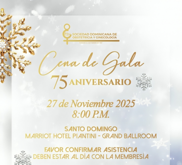 Sociedad Dominicana de Obstetricia y Ginecología conmemorará 75 años de trayectoria con una Cena de Gala