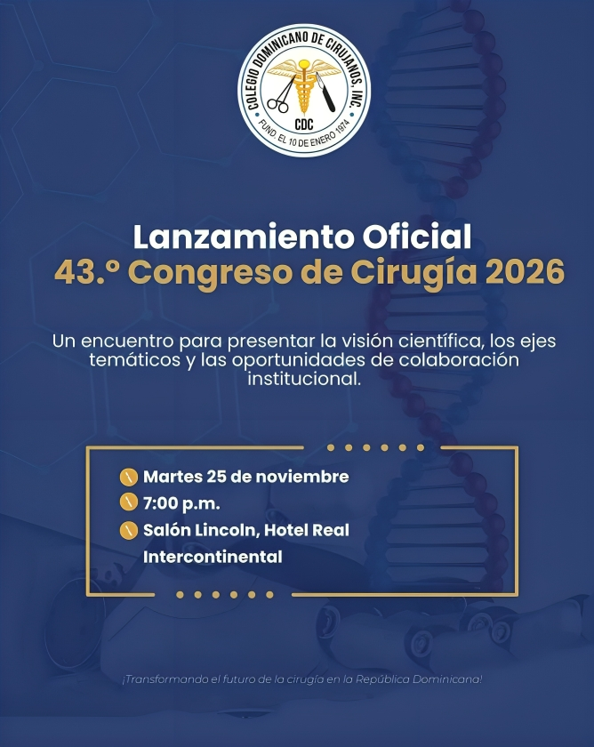 Cirugía en la Era Digital: Colegio de Cirujanos anuncia lanzamiento oficial de su Congreso 2026 Cirugía en la Era Digital: Colegio de Cirujanos anuncia lanzamiento oficial de su Congreso 2026