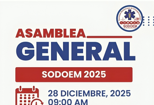 Sociedad Dominicana de Emergenciología convoca a sus miembros en Asamblea General 2025 Sociedad Dominicana de Emergenciología convoca a sus miembros en Asamblea General 2025