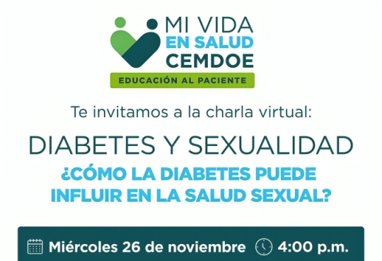 CEMDOE organiza charla virtual sobre el impacto de la diabetes en la salud sexual
