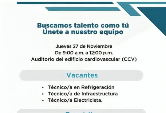 CEDIMAT invita a participar en jornada de reclutamiento para técnicos especializados CEDIMAT invita a participar en jornada de reclutamiento para técnicos especializados