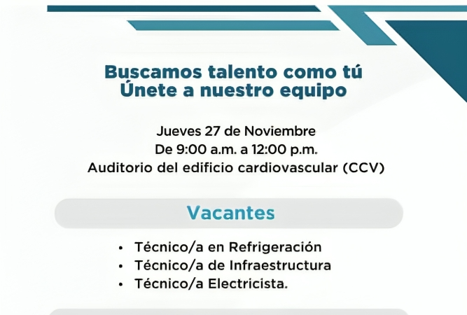 CEDIMAT invita a participar en jornada de reclutamiento para técnicos especializados