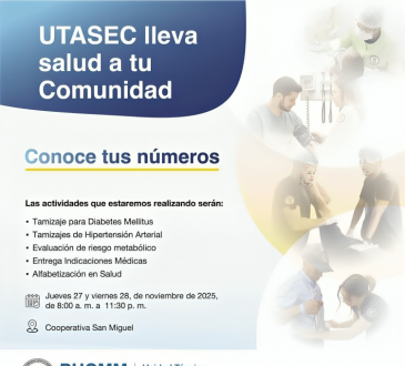 UTASEC-PUCMM realizará tamizajes metabólicos gratuitos en Cooperativa San Miguel