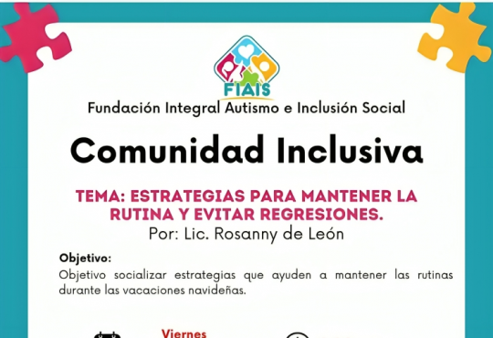 Fundación Fiais realizará taller sobre mantenimiento de rutinas en vacaciones navideñas Fundación Fiais realizará taller sobre mantenimiento de rutinas en vacaciones navideñas