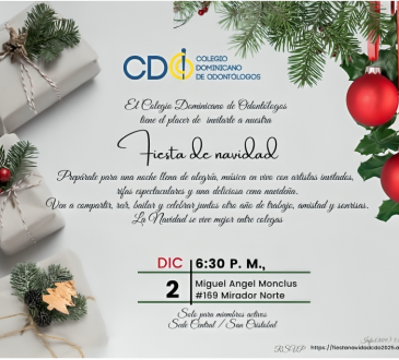 Odontólogos dominicanos convocan a celebración navideña para sus miembros