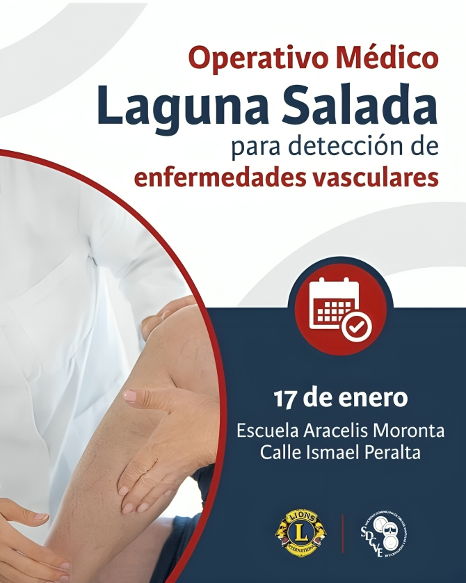 Sociedad de Cirugía Vascular y Club de Leones Laguna Salada invitan a participar en operativo médico especializado