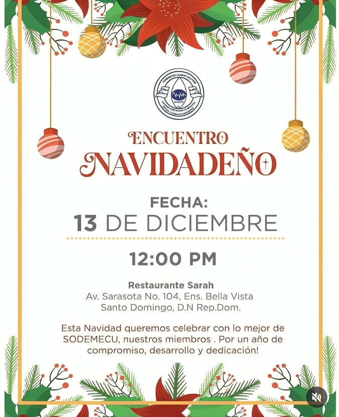 SODEMECU invita a participar en su Encuentro Navideño