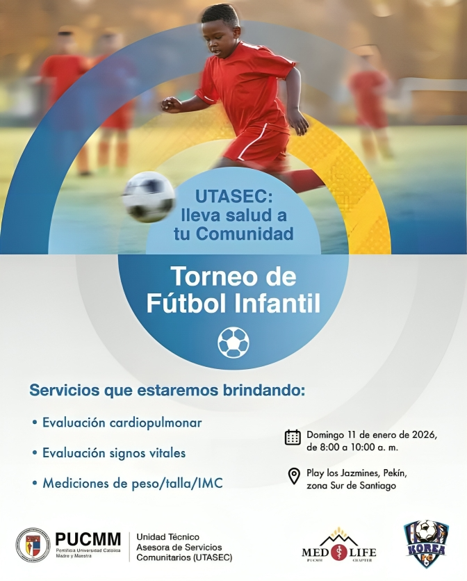 Acompañando el deporte infantil: UTASEC-PUCMM invita a jornada de promoción de la salud este domingo 11 de enero