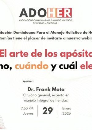 ADOHER Invita a Webinar especializado sobre Selección y Manejo de Apósitos para el Cuidado de Heridas