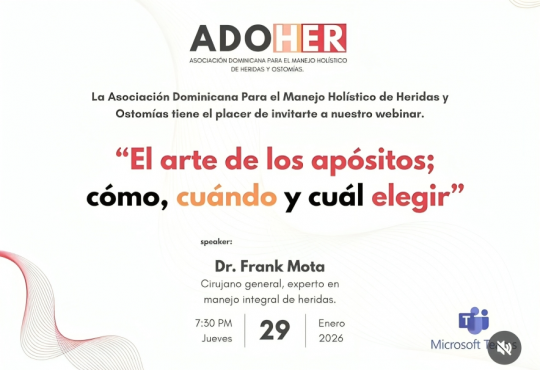 ADOHER Invita a Webinar especializado sobre Selección y Manejo de Apósitos para el Cuidado de Heridas