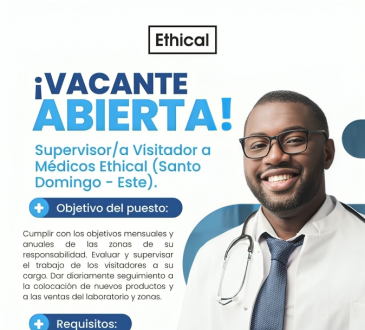 Ethical busca profesional con experiencia para supervisar equipo de visitadores médicos