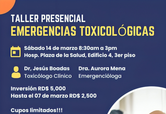 Especialistas Impartirán Taller Práctico sobre Emergencias Toxicológicas