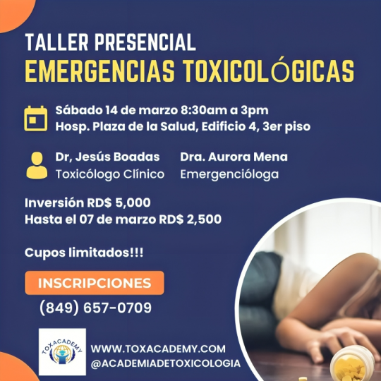 Especialistas Impartirán Taller Práctico sobre Emergencias Toxicológicas