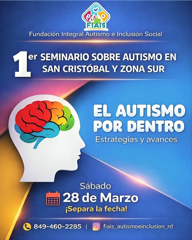 Fundación Integral Autismo e Inclusión Social anuncia 1er Seminario Regional "El Autismo por Dentro" en San Cristóbal Fundación Integral Autismo e Inclusión Social anuncia 1er Seminario Regional "El Autismo por Dentro" en San Cristóbal