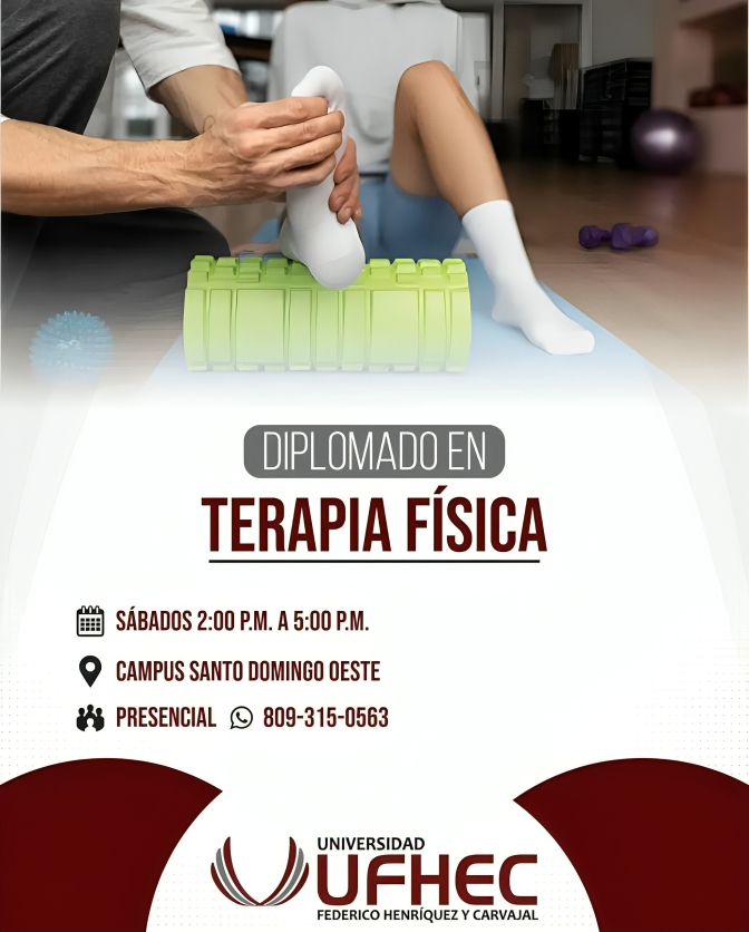 Universidad Federico Henríquez y Carvajal invita a Diplomado en Terapia Física y Rehabilitación