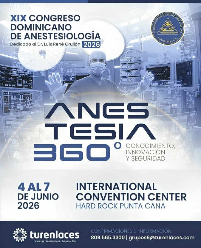 Especialistas nacionales e internacionales se darán cita en el Congreso Dominicano de Anestesiología 2026