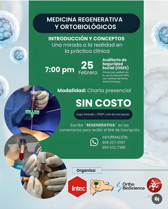 Especialistas abordarán alcances reales de los Ortobiológicos en charla académica para profesionales de la Ortopedia Especialistas abordarán alcances reales de los Ortobiológicos en charla académica para profesionales de la Ortopedia