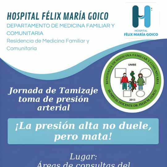 Hospital Félix María Goico realizará Jornada de Tamizaje de Presión Arterial