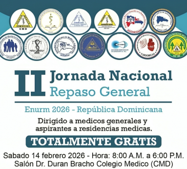 CMD anuncia Segunda Jornada Nacional de repaso general ENURM 2026 para el 14 de febrero