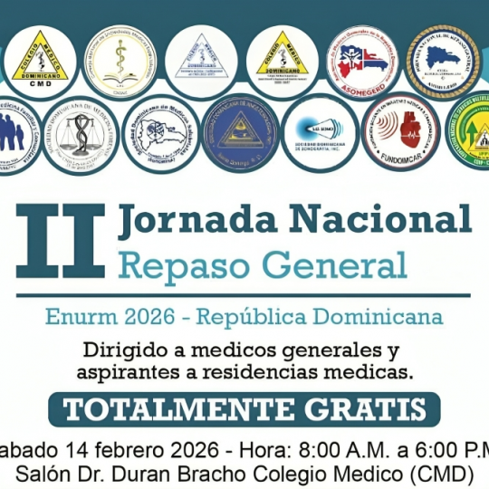 CMD anuncia Segunda Jornada Nacional de repaso general ENURM 2026 para el 14 de febrero