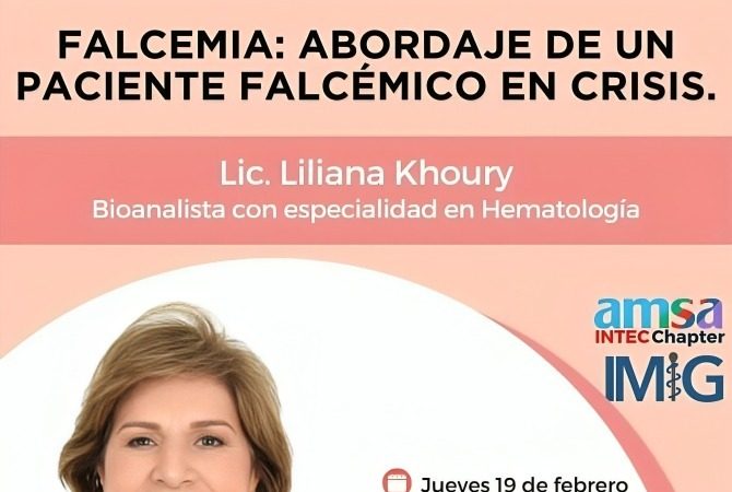 AMSA-INTEC convoca a charla virtual sobre Abordaje del Paciente Falcémico en Crisis con especialista en Hematología AMSA-INTEC convoca a charla virtual sobre Abordaje del Paciente Falcémico en Crisis con especialista en Hematología