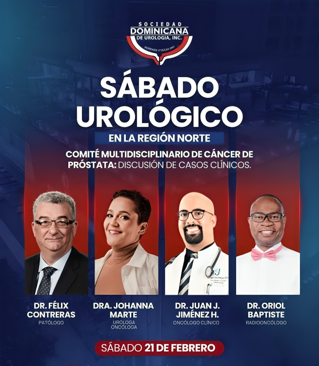 Sociedad Dominicana de Urología invita a participar en Sábado Urológico en la Región Norte