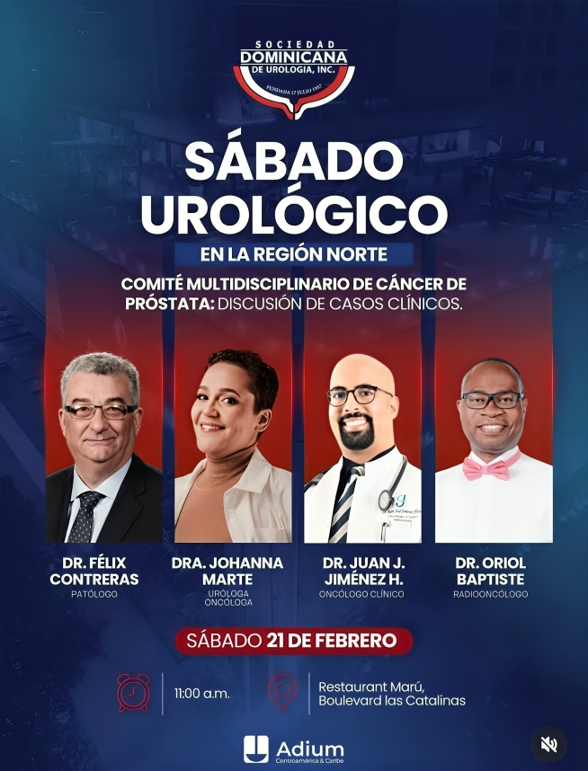 Sociedad Dominicana de Urología invita a participar en Sábado Urológico en la Región Norte Sociedad Dominicana de Urología invita a participar en Sábado Urológico en la Región Norte