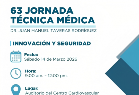 CEDIMAT invita a su 63° Jornada Técnica Médica Dr. Manuel Taveras Rodríguez
