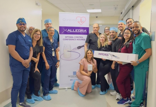 Cedimat se convierte en el primer centro de Latinoamérica en implantar válvula aórtica Allegra con sistema Imperia