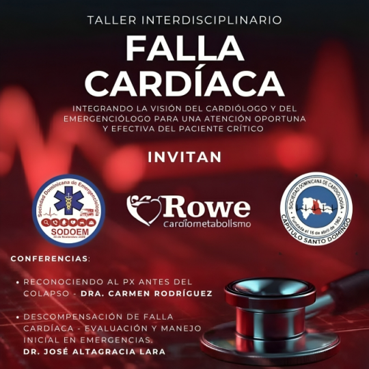 Sociedades de Emergenciología y Cardiología invitan a taller interdisciplinario sobre falla cardíaca