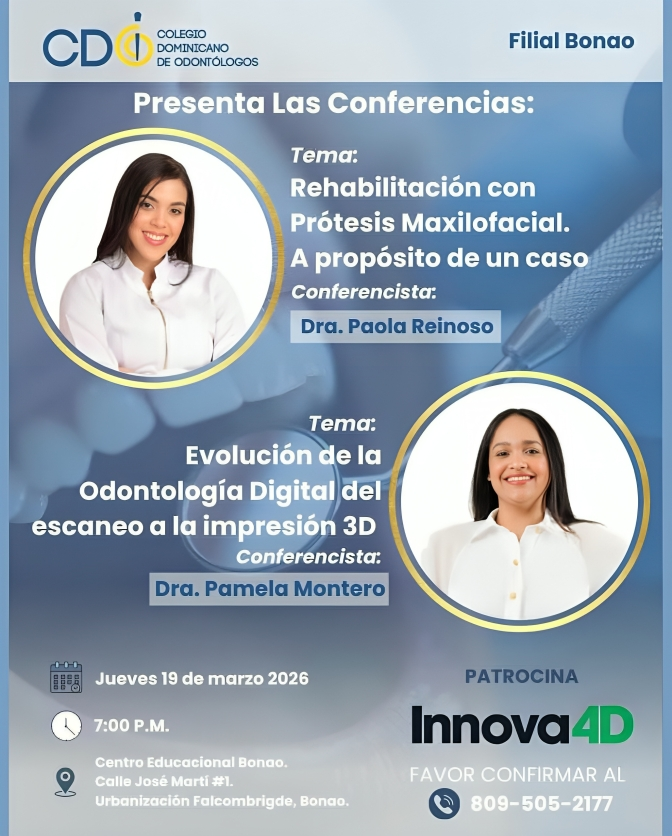 Especialistas abordarán rehabilitación maxilofacial y tecnología 3D en jornada odontológica en Bonao